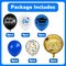 Blue and Black Graduation Balloons 2026 Graduation Decoration 18 In Grad Foil Balloon Royal Navy Blue Black White Print Balloon for Class of 2026 Congrats Grad Party Decor College High School